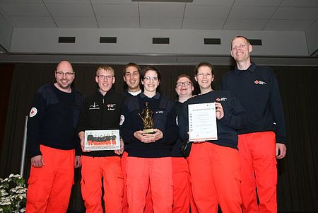 Siegergruppe Siegen-Süd I aus dem Kreisverband Siegen-Wittgenstein e.V. vl. Jan Gräbener, Alexander Bassil, Christian Diehl, Caroline Vitt, Thimo Bassil, Jessica Sturm, Thomas Hein