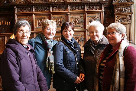 Bildunterschrift: Die Teilnehmerinnen der Weiterbildung in Münster schauten sich außerhalb des Lehrgangs die Sehenswürdigkeiten von Münster an.