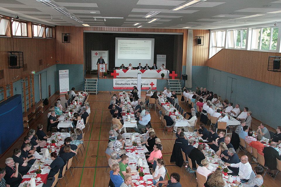 Die erschienenen Delegierten hörten aufmerksam zu, was Präsidium und Vorstand auf der Kreisversammlung vortrugen.
