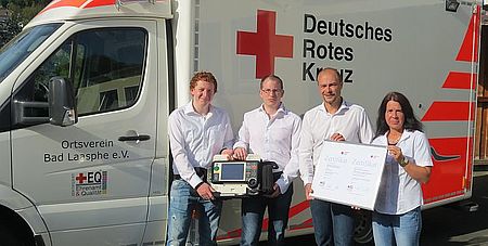 (v.l.n.r. Fabian Dietrich, Marco Scheffel, Marco Klein und Heike Schweppe)
